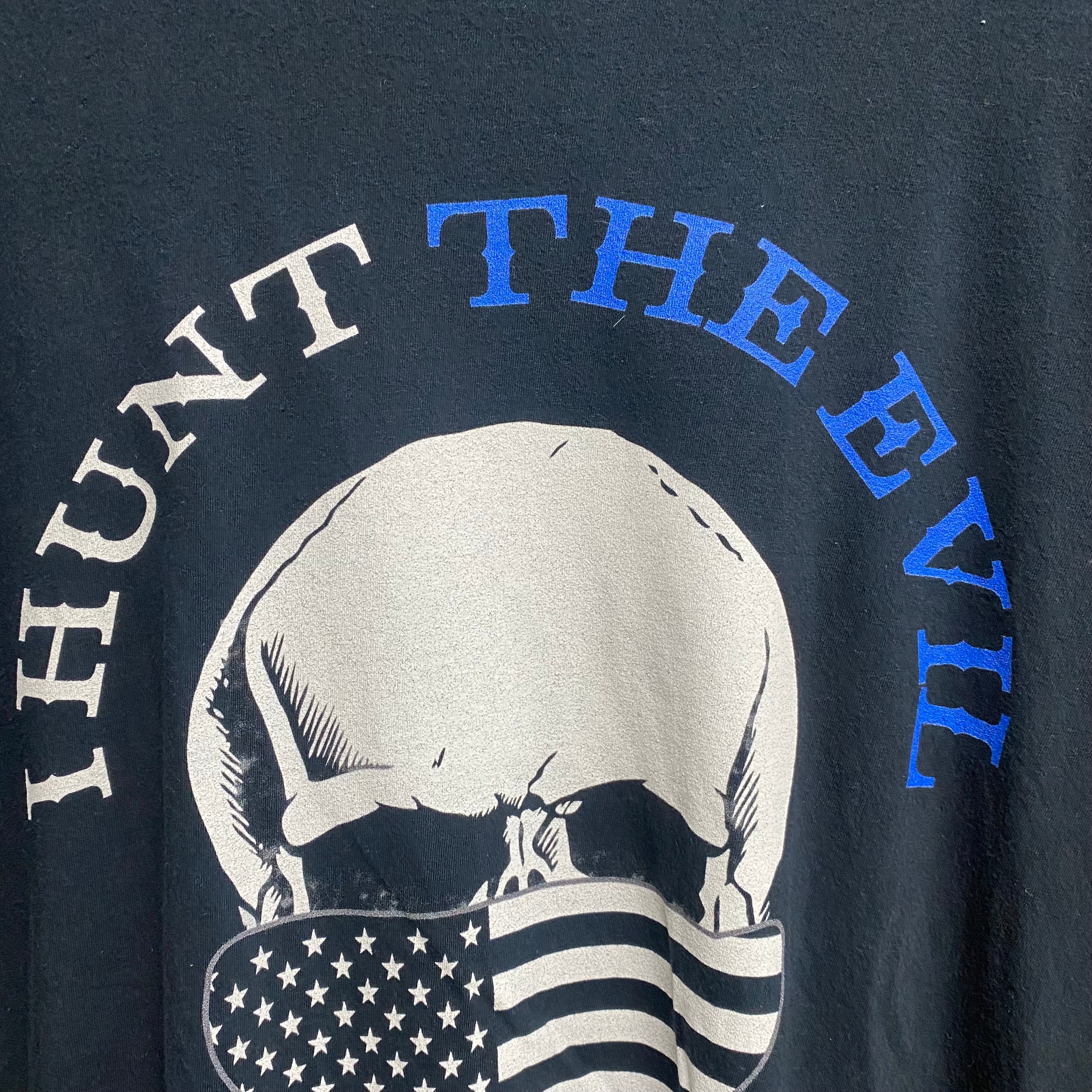 [ ONLY ONE ! ] ANVIL “ I HUNT THE EVIL YOU PRENTED DOESN’T EXIST “ SLEEVE T-SHIRT / U.S.MILITARY