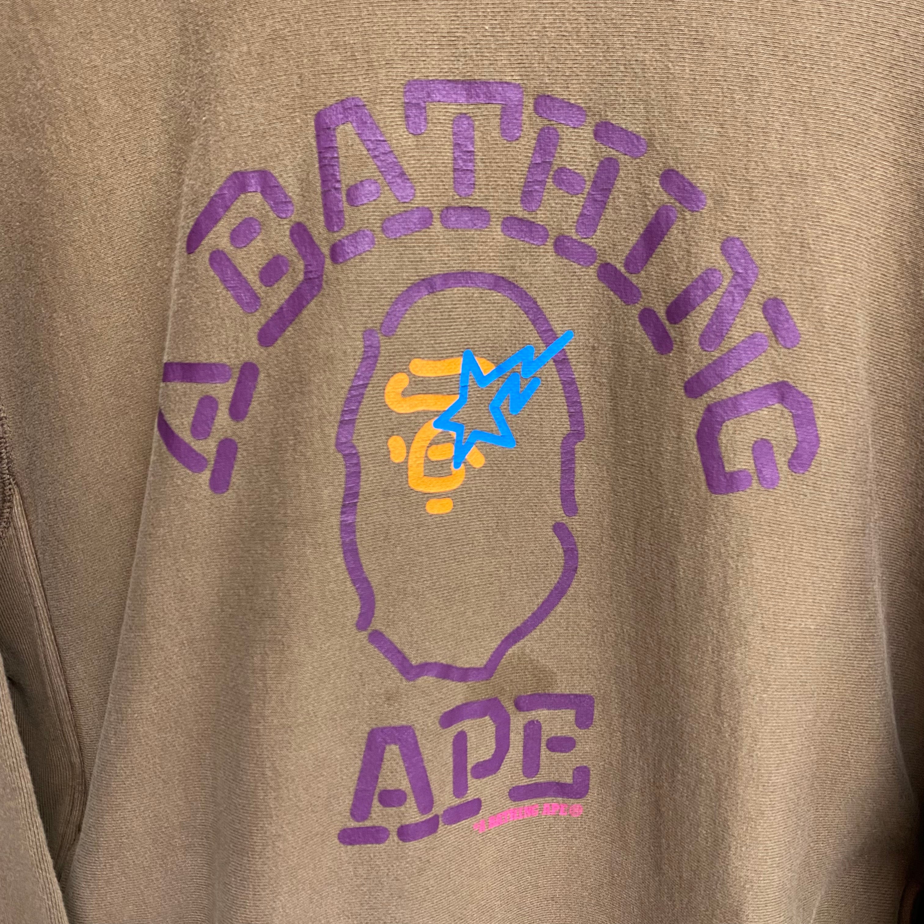 [ USED ] A BATHING APE SWEAT HOODIE ‘ BUSY WORKS ’ / STREET ARCHIVE PIECES