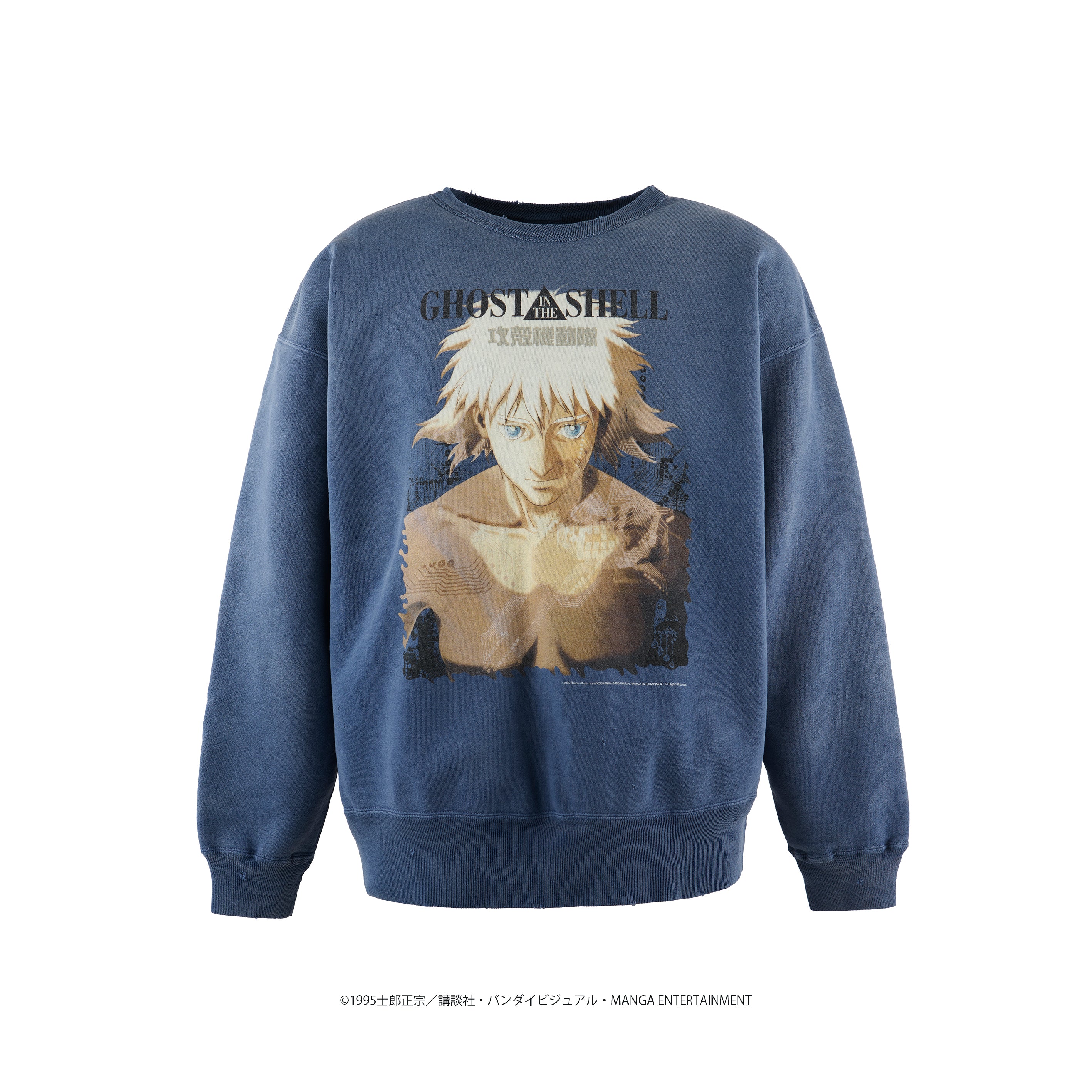 SAINT Mxxxxxx x GHOST IN THE SHELL CREW NECK SWEAT SHIRTS ' GST IN THE S ' -COLLABORATION-/ Saint Michael