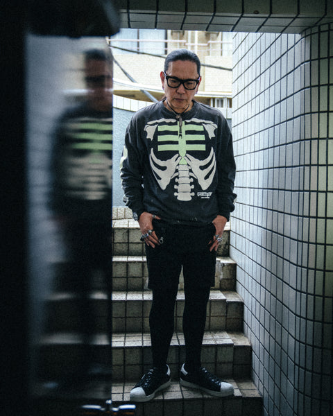SAINT Mxxxxxx x BOUNTY HUNTER  LONG SLEEVE T-SHIRTS ' BONE ' -COLLABORATION-/ Saint Michael