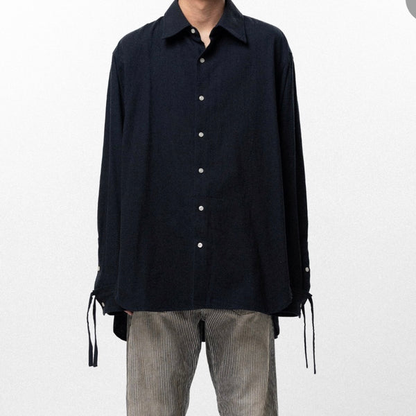 KAMIYA  Ash Fade Drawstring Cuff Shirt / KAMIYA