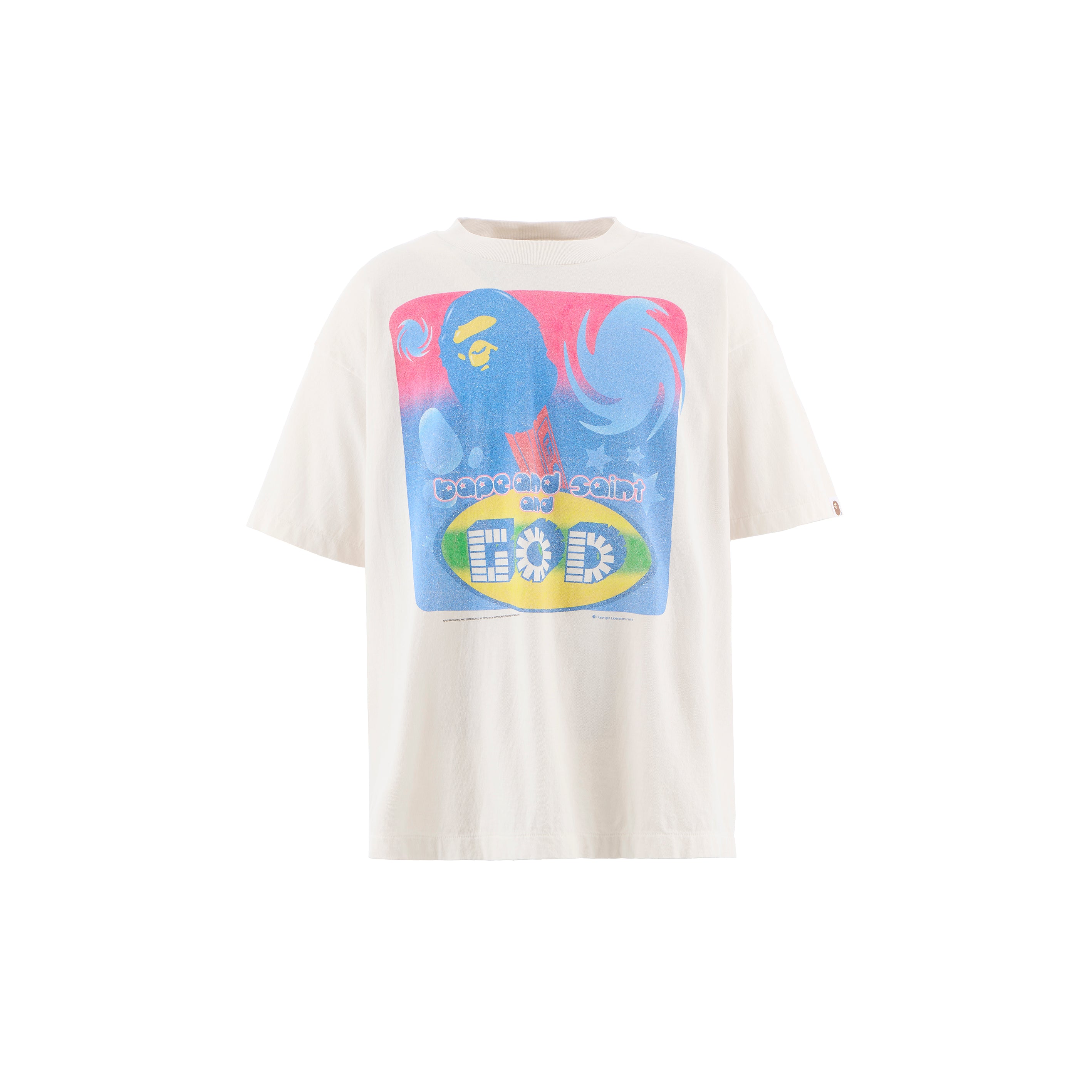 SAINT Mxxxxxx x A BATHING APE  SHORT SLEEVE T-SHIRTS ' GOD ' -COLLABORATION-/ Saint Michael