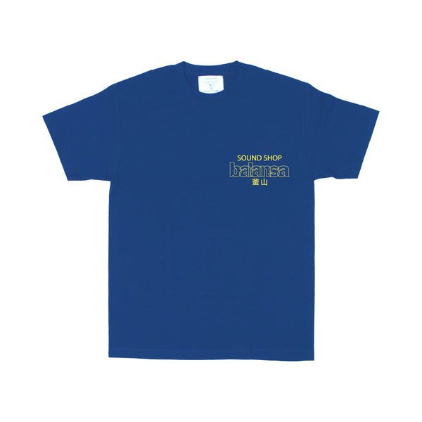 BALANSA  SSB LOGO T-SHIRT “ BLUE / YELLOW “  / SOUND SHOP BALANSA