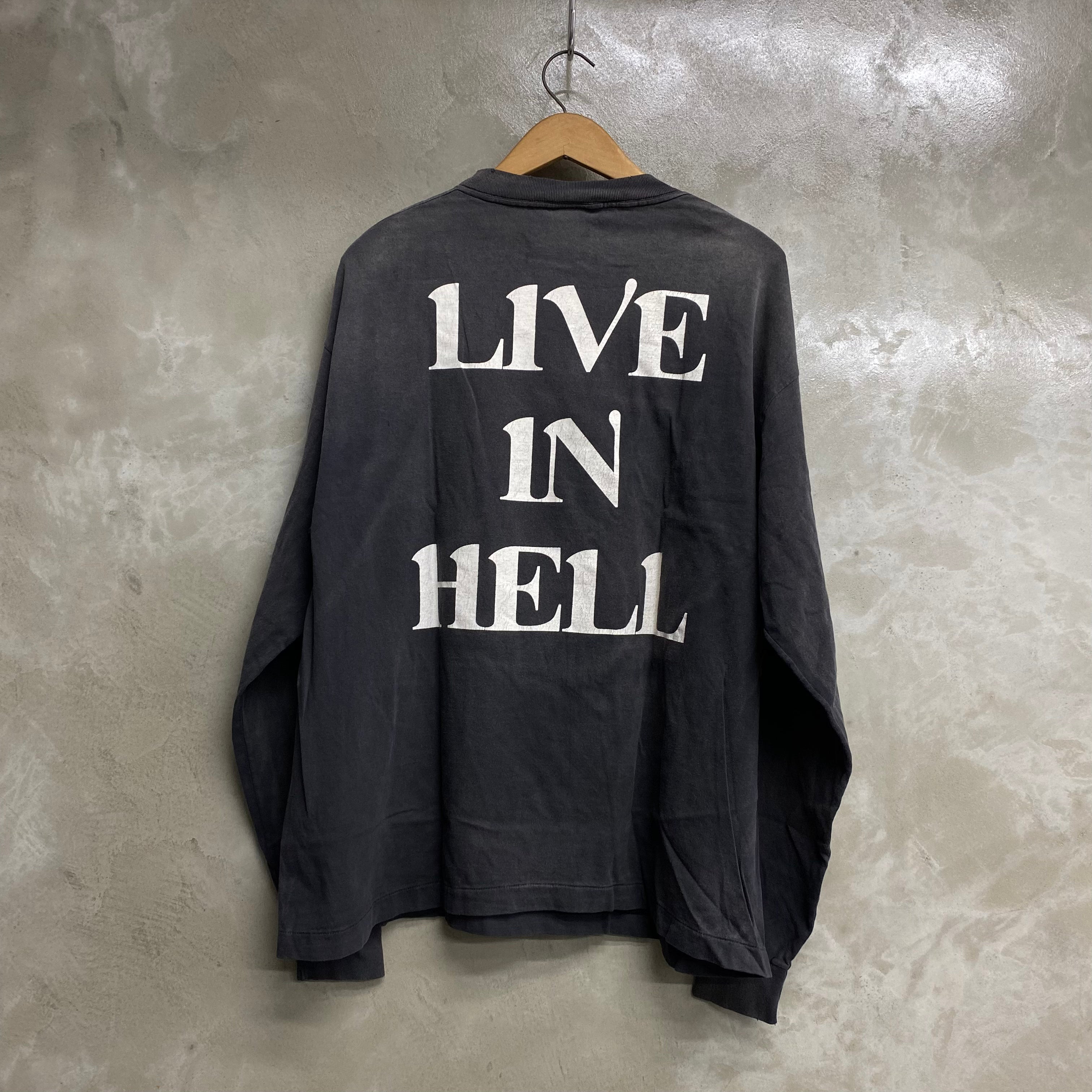 SAINT Mxxxxxx  LONG SLEEVE SHIRTS ' LIVE IN HELL ' / Saint Michael