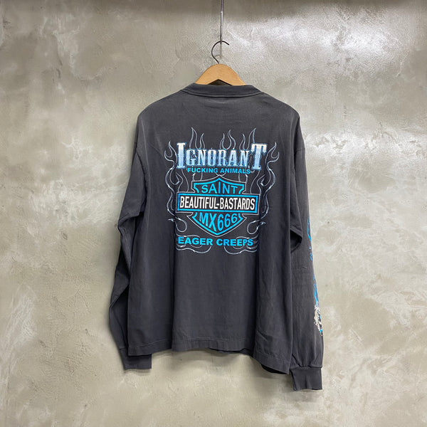 SAINT Mxxxxxx  LONG SLEEVE SHIRTS ' BTFL BASTARS ' / Saint Michael