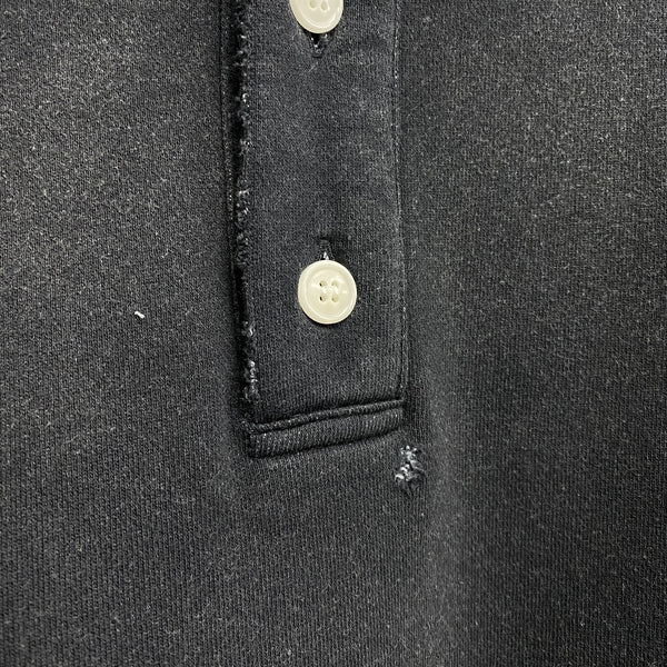 Distressed Henry Neck Hoodie / KAMIYA