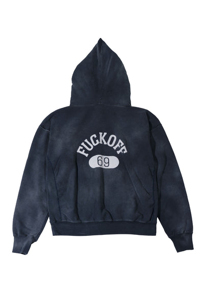 FUCK OFF HALF ZIP  HOODIE  / THE GEEKS