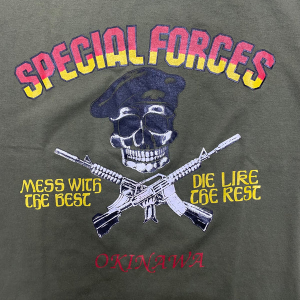 [ ONLY ONE ! ] ROTHCO SPECIAL FORCES ' OKINAWA ' SHORT SLEEVE T-SHIRT / U.S.MILITARY