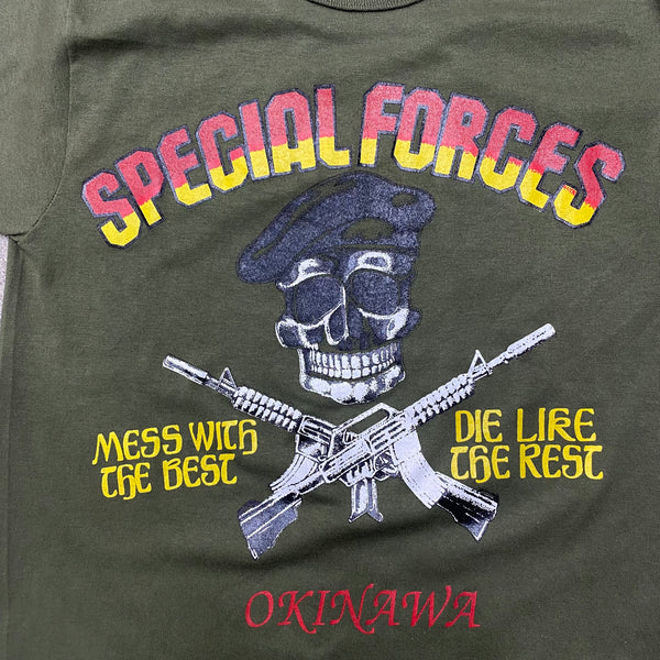 [ ONLY ONE ! ] ROTHCO SPECIAL FORCES ' OKINAWA ' SHORT SLEEVE T-SHIRT / U.S.MILITARY