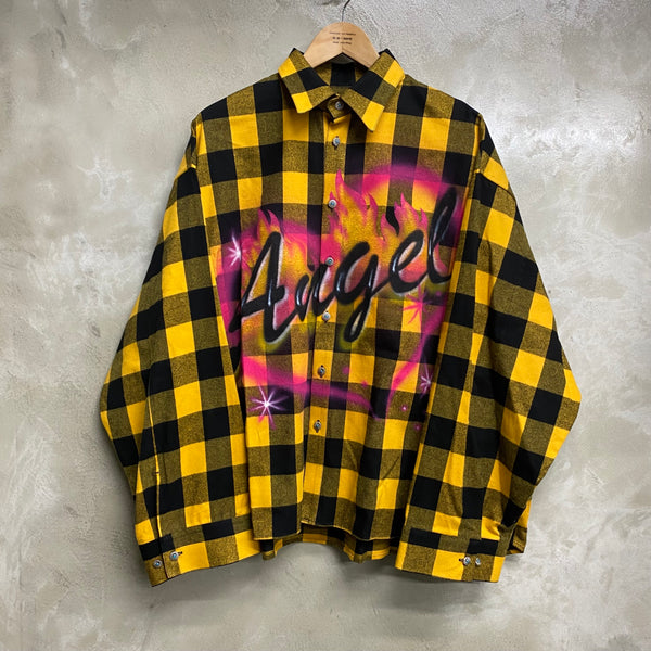 TENDER PERSON ANGEL AIRBRUSHED CHECK SHIRT / TENDER PERSON