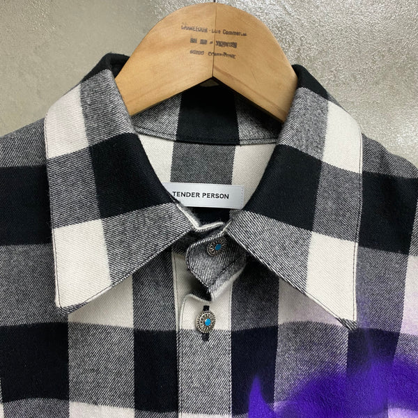 TENDER PERSON ANGEL AIRBRUSHED CHECK SHIRT / TENDER PERSON