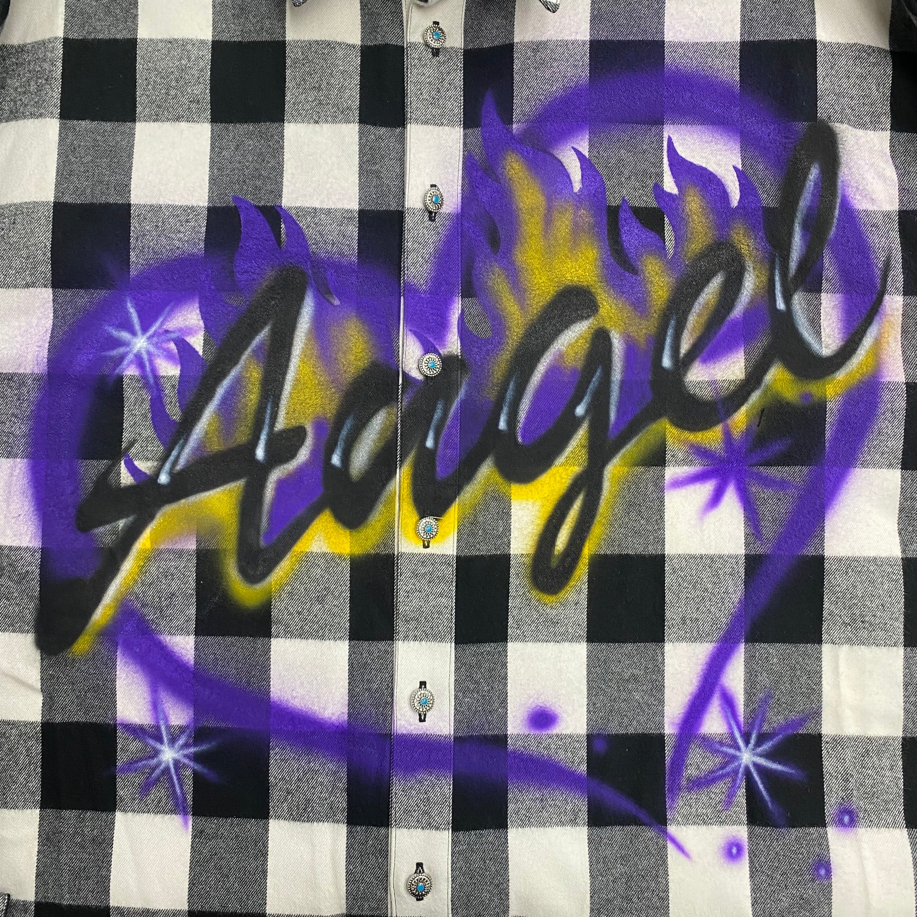 TENDER PERSON ANGEL AIRBRUSHED CHECK SHIRT / TENDER PERSON