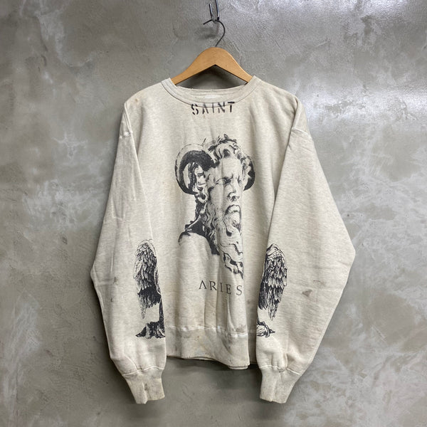 SAINT MICHAEL x Aries CREW NECK SWEAT SHIRT ' MR ARIES ' -COLLABORATION-/ Saint Michael