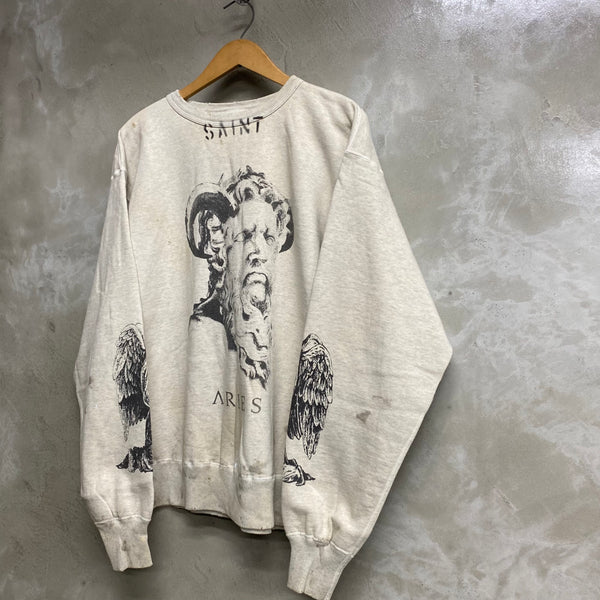 SAINT MICHAEL x Aries CREW NECK SWEAT SHIRT ' MR ARIES ' -COLLABORATION-/ Saint Michael