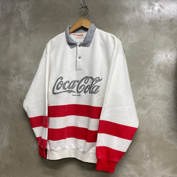 [ ONLY ONE ! ] COCA-COLA 00's HALF SNAP SWEAT SHIRTS / Mr.Clean Select