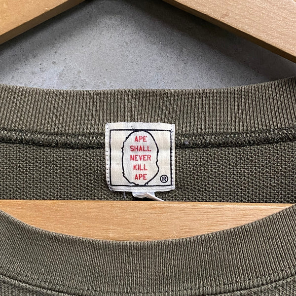 [ USED ] A BATHING APE CREW NECK SWEAT SHIRT ‘ BAPE CLASSICS ’ / USED STREET