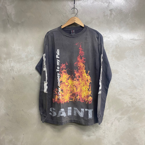 SAINT MICHAEL x Pay money To my Pain LONG SLEEVE T-SHIRTS ' SR TO SS ' -COLLABORATION-/ Saint Michael