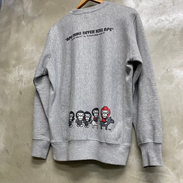 [ ONLY ONE ! ] A BATHING APE CREW NECK SWEAT SHIRT / ARCHIVE