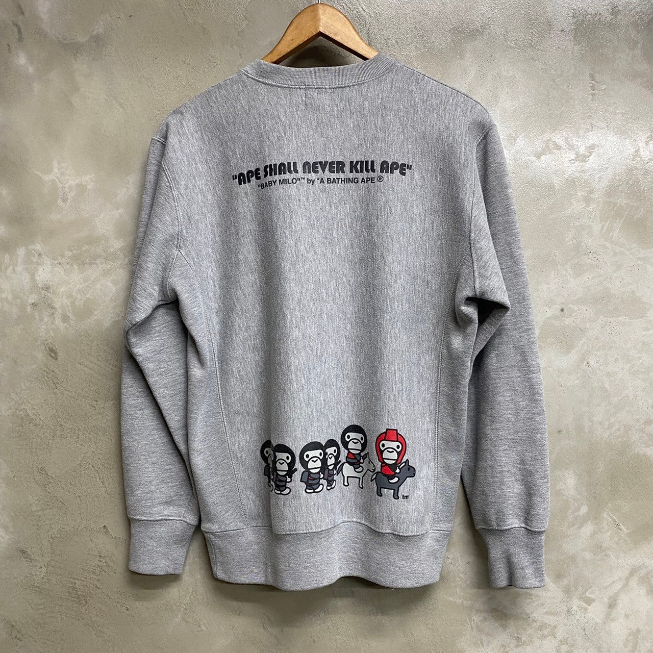 [ ONLY ONE ! ] A BATHING APE CREW NECK SWEAT SHIRT / ARCHIVE