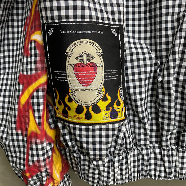 TENDER PERSON GINGHAM ZIP UP HOODIE / TENDER PERSON