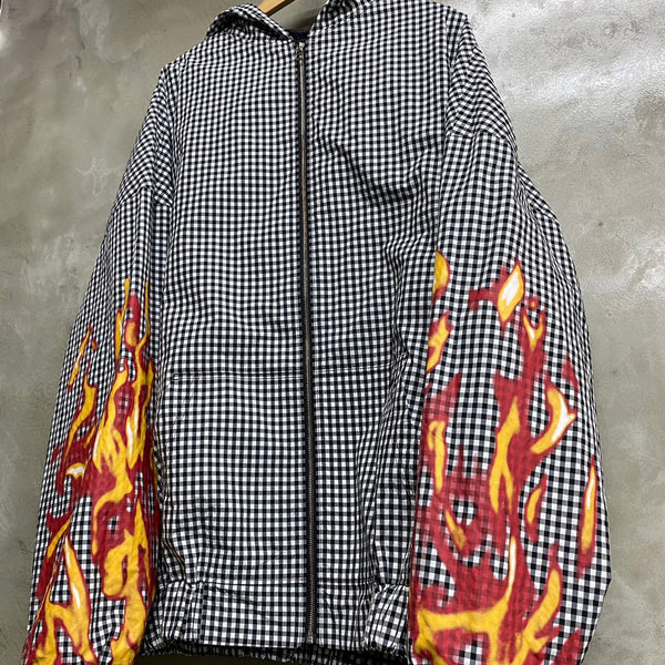 TENDER PERSON GINGHAM ZIP UP HOODIE / TENDER PERSON