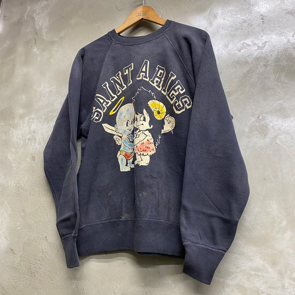 SAINT MICHAEL x Aries RAGLAN CREW NECK SWEAT SHIRT ' ST ARIES ' -COLLABORATION-/ Saint Michael