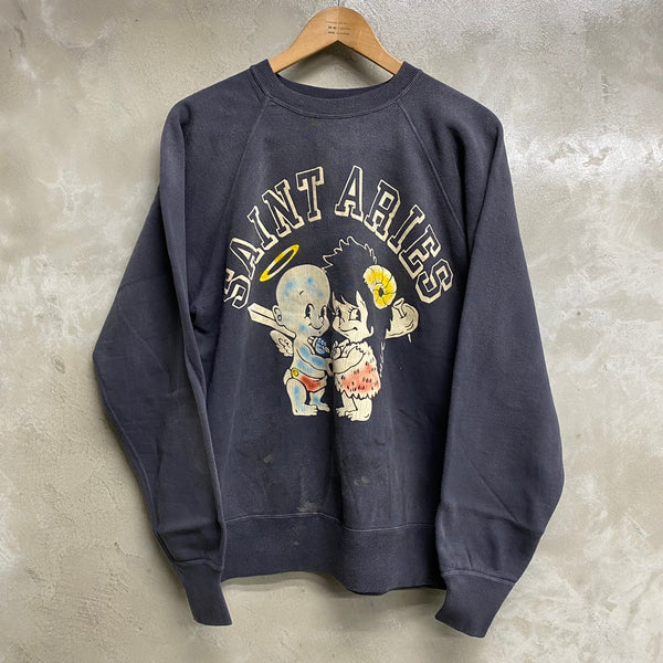 SAINT MICHAEL x Aries RAGLAN CREW NECK SWEAT SHIRT ' ST ARIES ' -COLLABORATION-/ Saint Michael