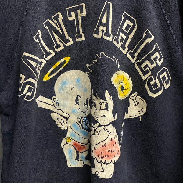 SAINT MICHAEL x Aries RAGLAN CREW NECK SWEAT SHIRT ' ST ARIES ' -COLLABORATION-/ Saint Michael