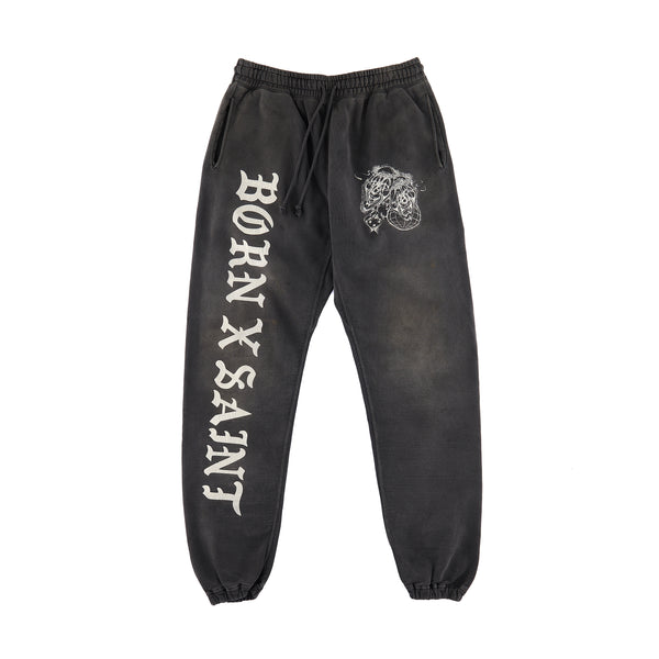 SAINT MICHAEL x BORN X RAISED SWEAT PANTS ' BORN SAINT ' -COLLABORATION-/ Saint Michael