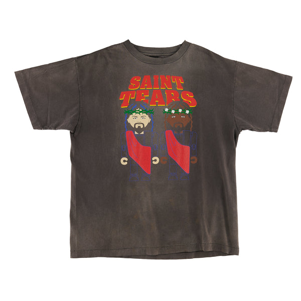 SAINT MICHAEL x DENIM TEARS T-SHIRTS 'PURPLELP F' -COLLABORATION-S/ Saint Michael