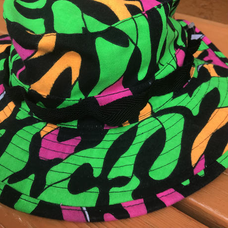 [ ONLY ONE ! ] NEW OLD STOCK JUNGLE NEON COLOR CAMO SUN HAT/ Mr.Clean Select