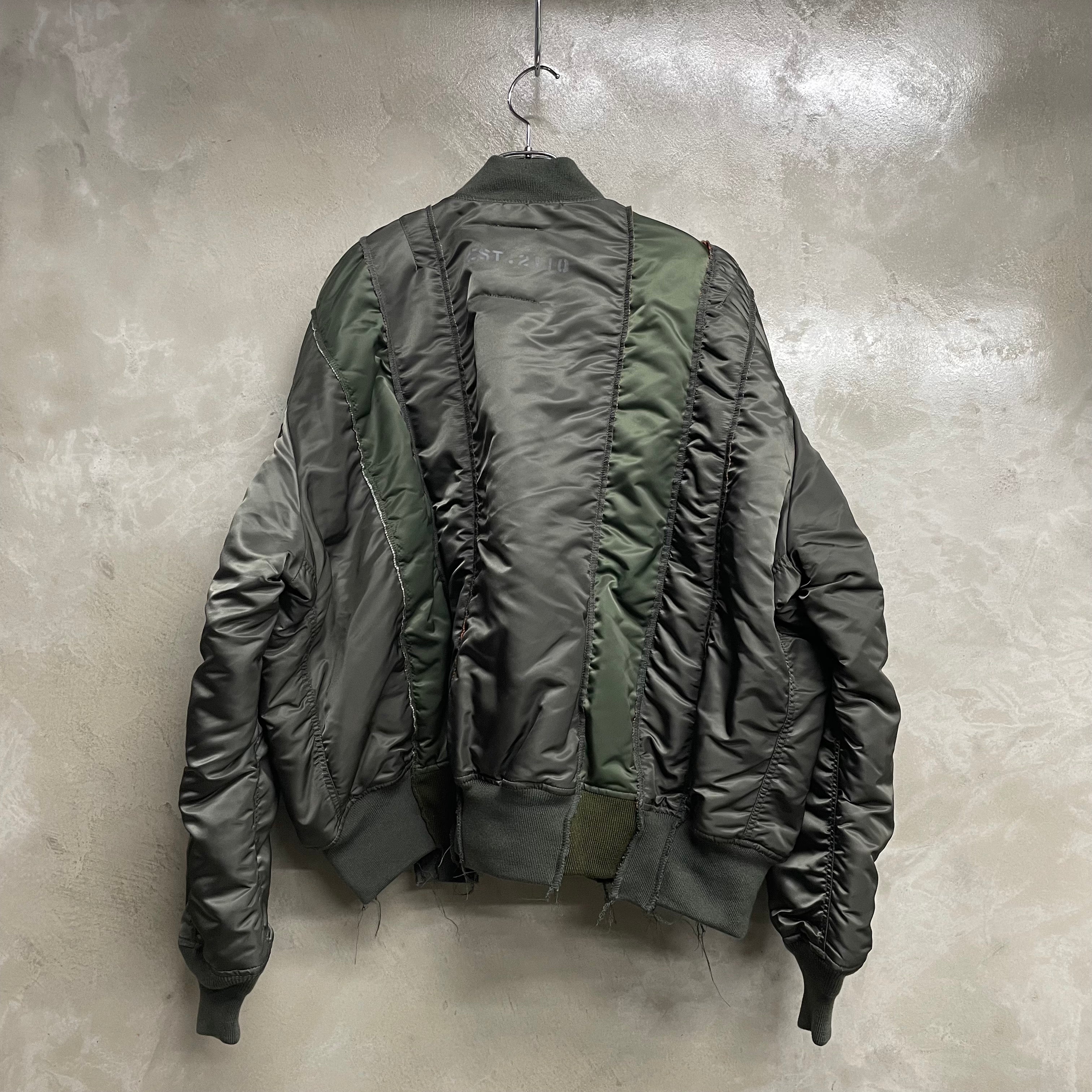 KURO クロ MARK VII REMAKE MA-1 ALPHA OFFICIAL CUSTOM MA-1 JACKET リメイクボンバージャケット カーキ73センチ肩幅