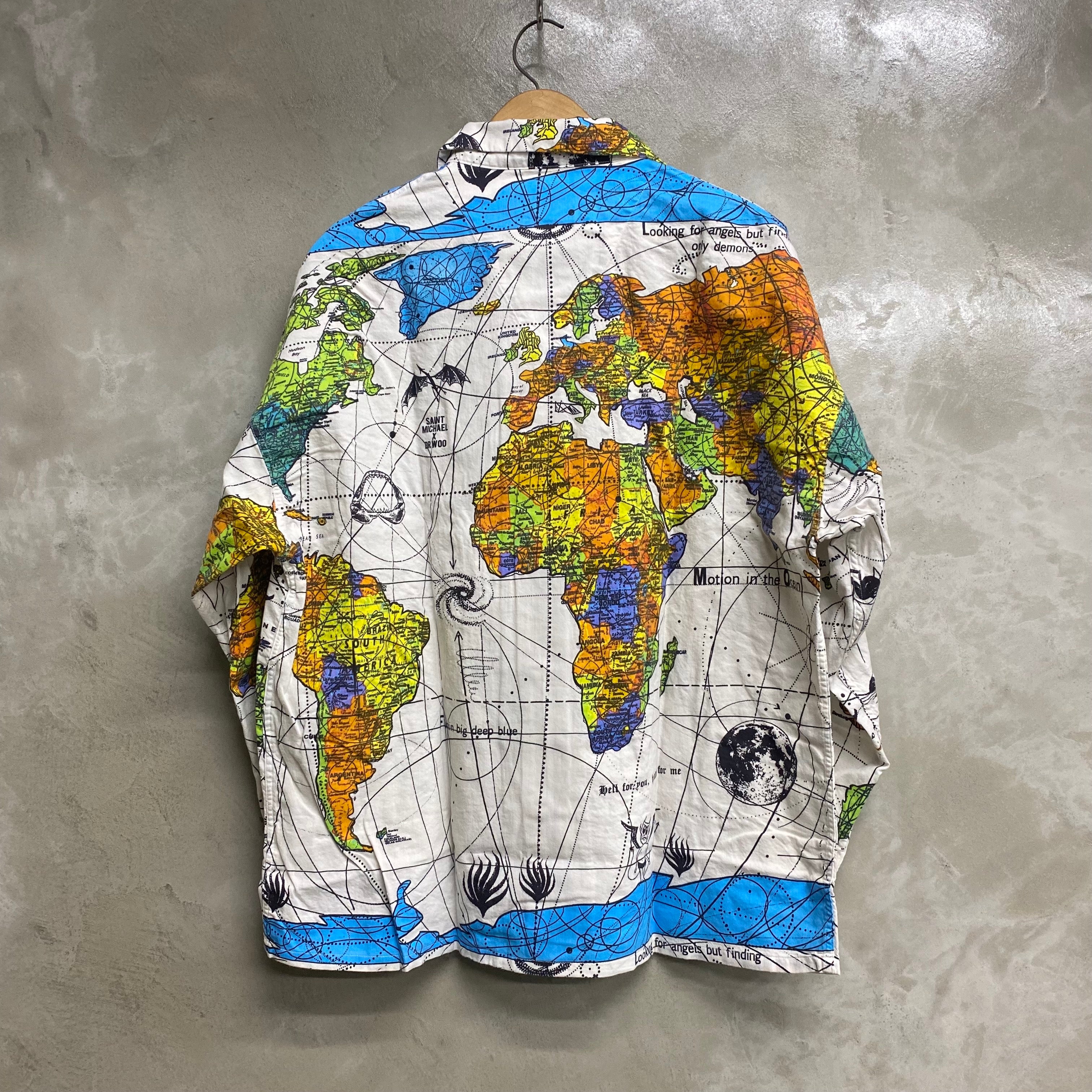 SAINT MICHAEL × DR.WOO PAJAMA SHIRT ' WORLD MAP ' / Saint Michael