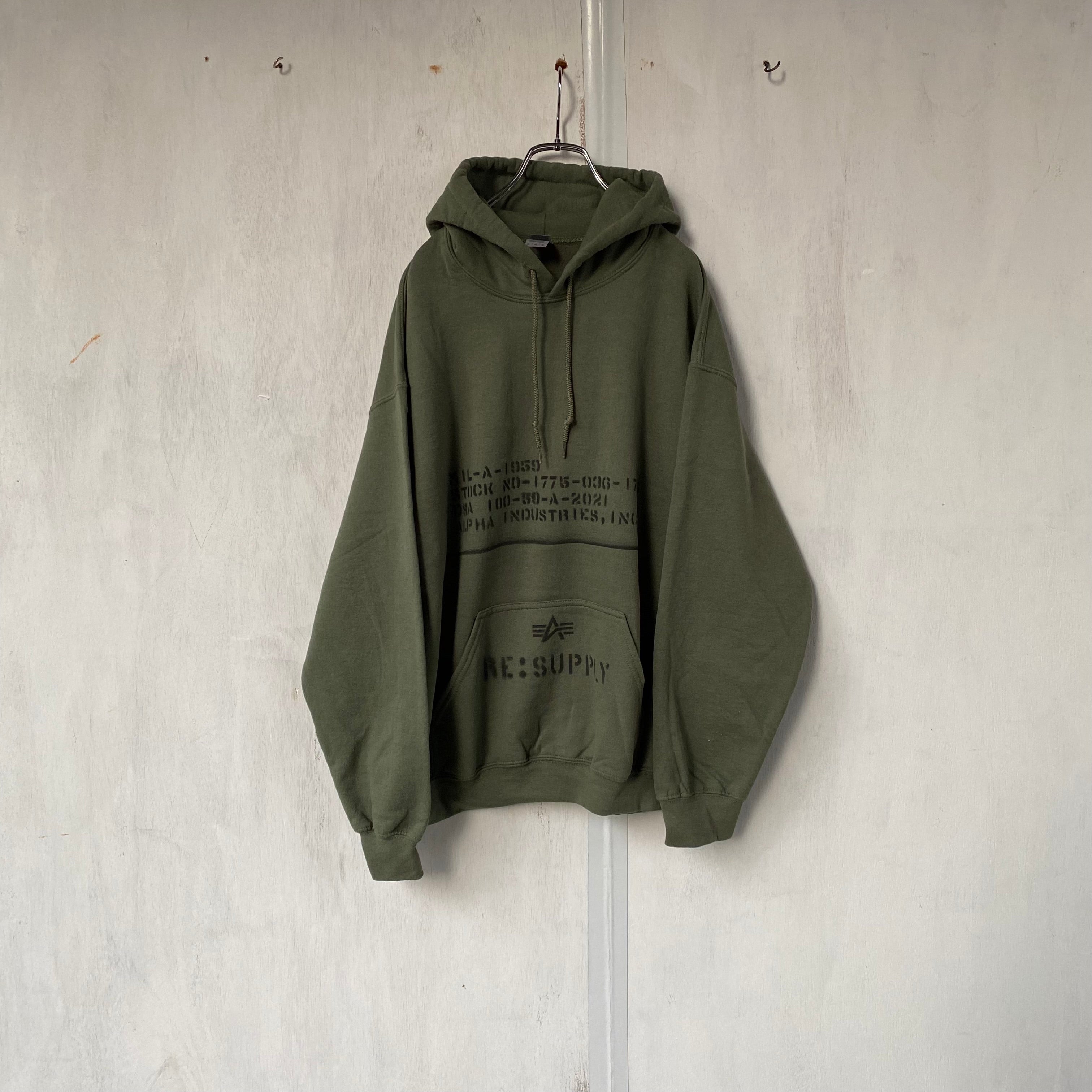 RE : SUPPLY STENCEL PULL OVER SWEAT PARKA / ALPHA INDUSTRIES