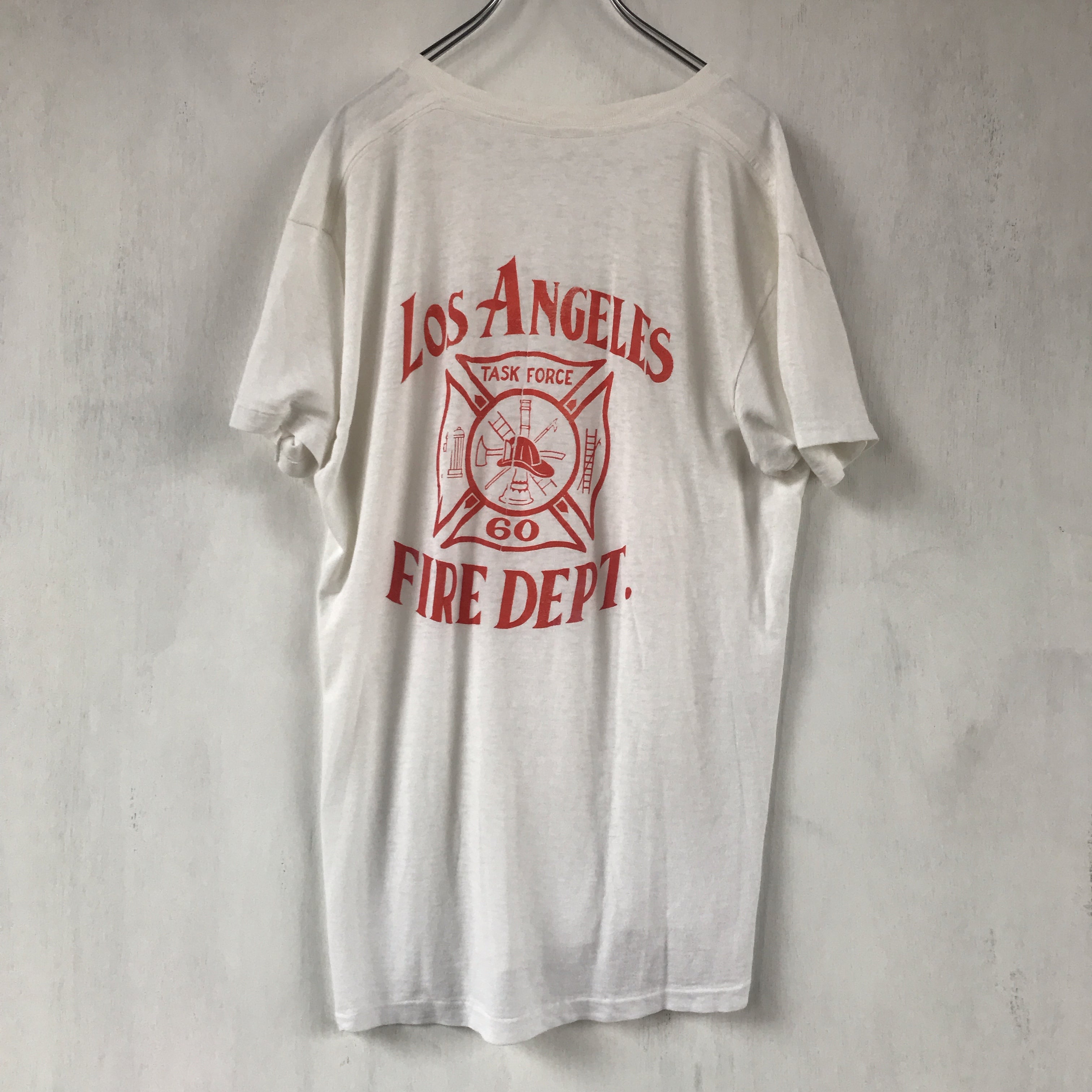 [ ONLY ONE !! ] LA  FIRE DEPT SHORT SLEEVE T-SHIRT / Mr.Clean Select