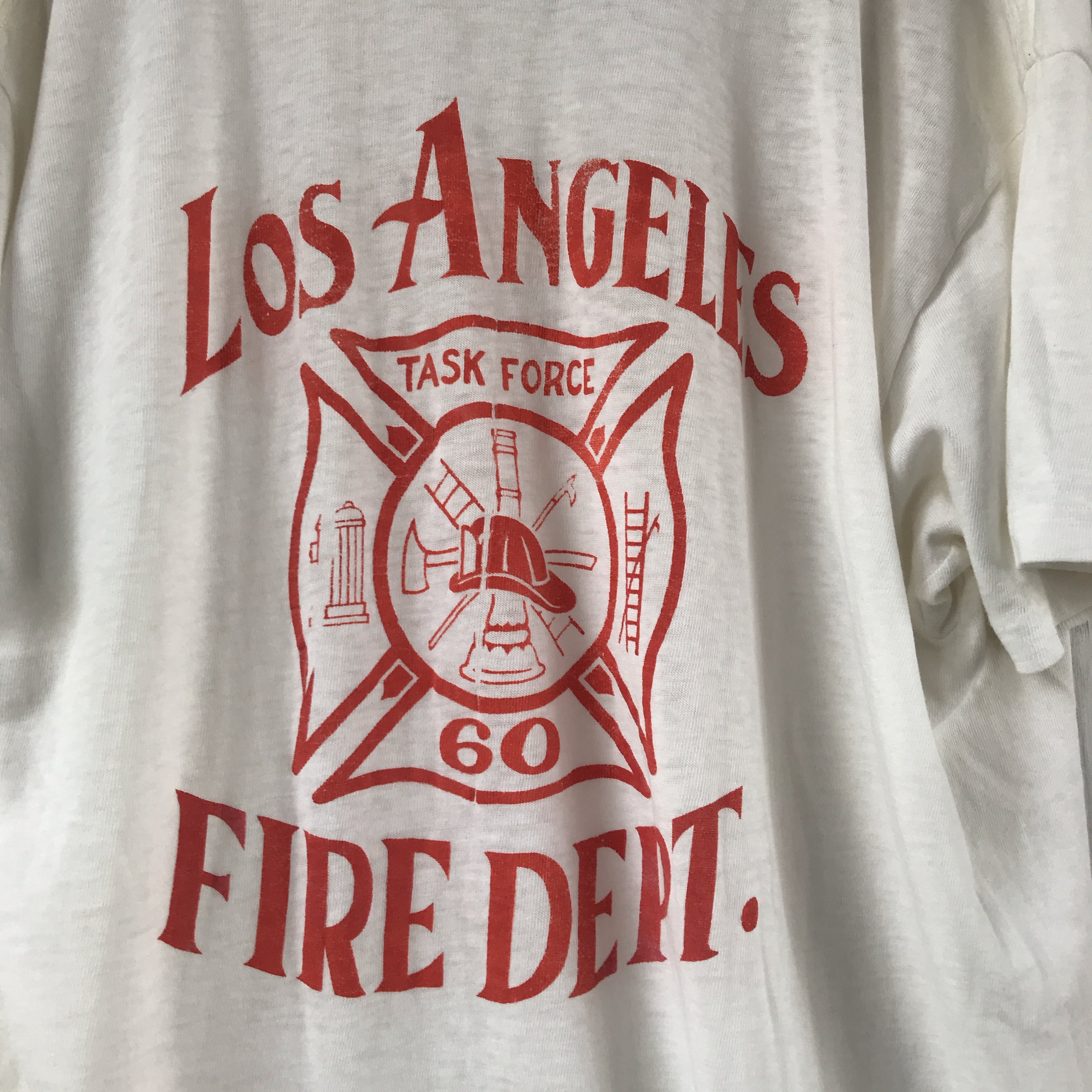 [ ONLY ONE !! ] LA  FIRE DEPT SHORT SLEEVE T-SHIRT / Mr.Clean Select