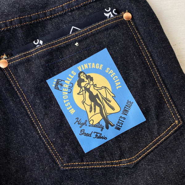 WEST'S VINTAGE 77WOA FLR DENIM PANTS /WEST OVER ALLS