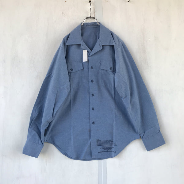 [ONLY ONE ! ] UTILITY CHAMBRAY LONG SLEEVE SHIRT /U.S. MILITARY