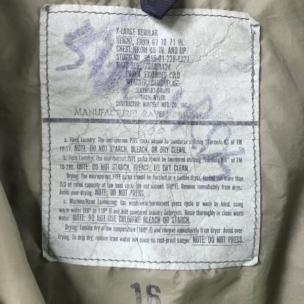 [ONLY ONE!] US ECWCS GORE-TEX PARKA 1st Gen. / Mr.Clean Select