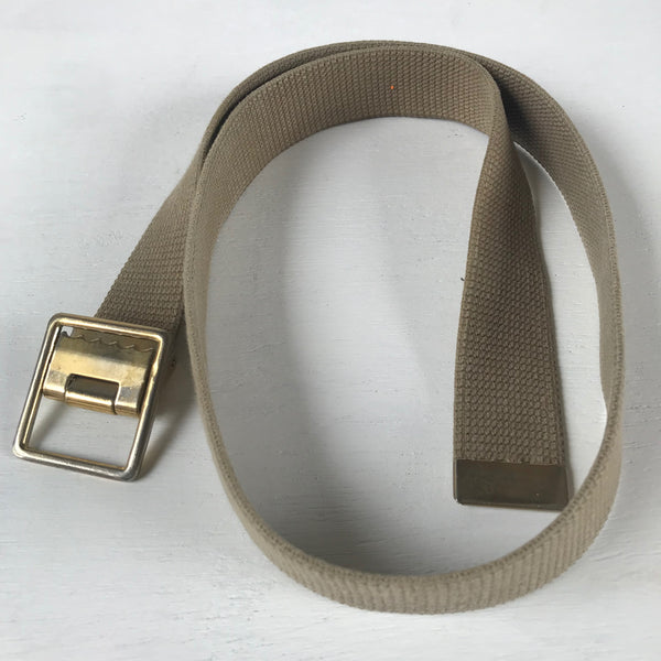 USMC KHAKI GI TROUSER BELT / U.S. MILITARY