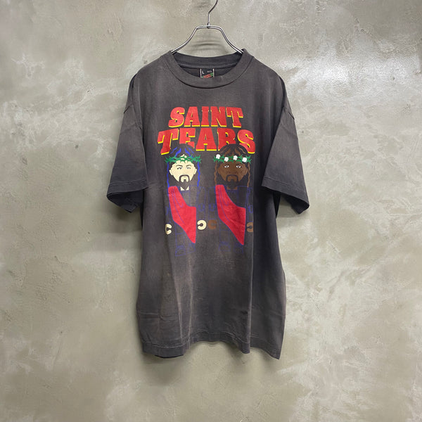 SAINT MICHAEL x DENIM TEARS T-SHIRTS 'PURPLELP F' -COLLABORATION-S/ Saint Michael