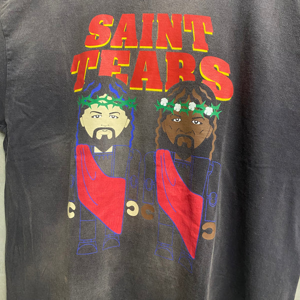 SAINT MICHAEL x DENIM TEARS T-SHIRTS 'PURPLELP F' -COLLABORATION-S/ Saint Michael