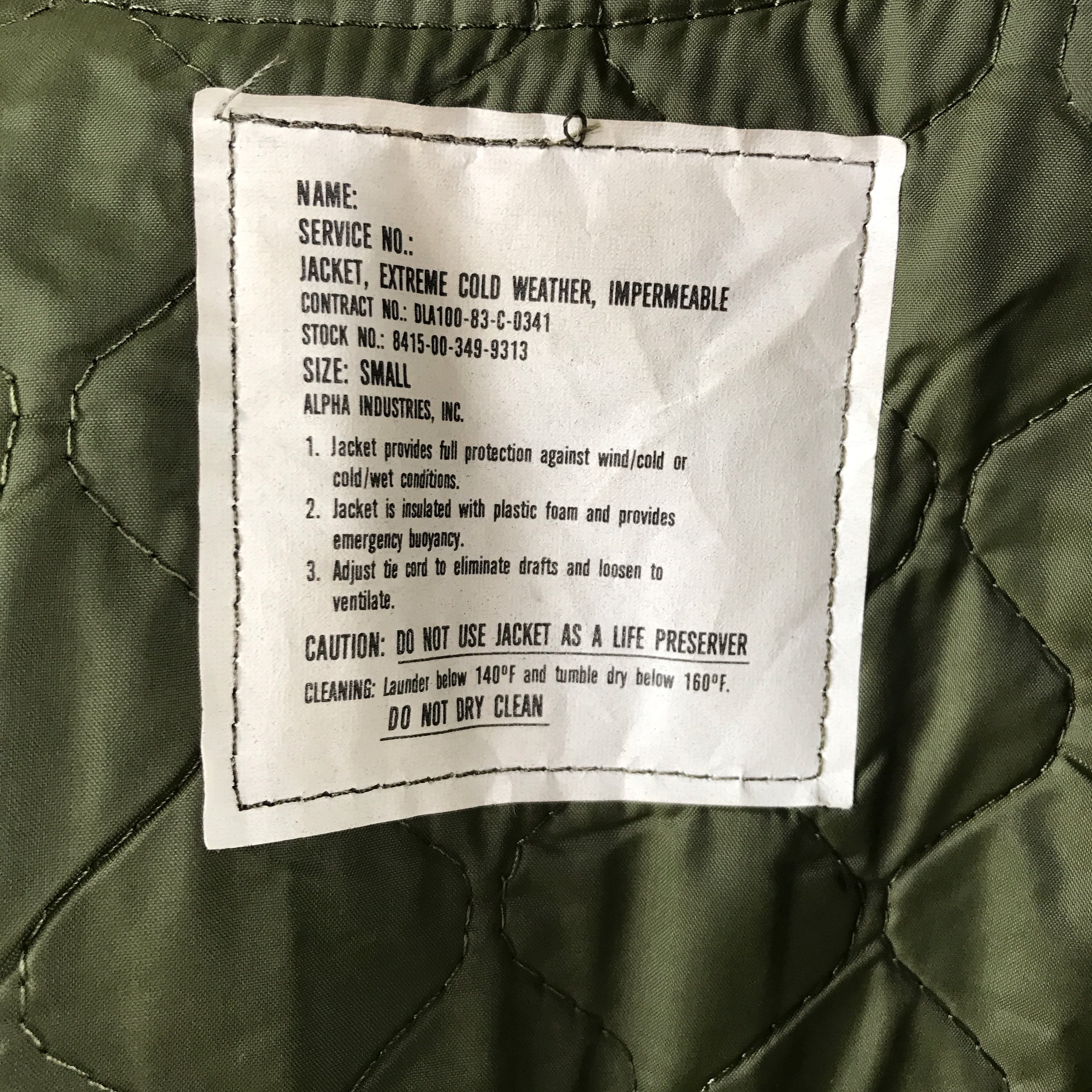 [ ONLY ONE ! ] U.S.NAVY EXTREME COLD WEATHER DECK JACKET / U.S MILITARY