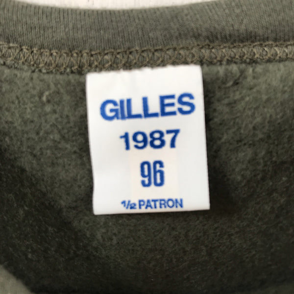 [ ONLY ONE ! ]   Gilles Solid SWEAT Shirt Olive Green /  French Army
