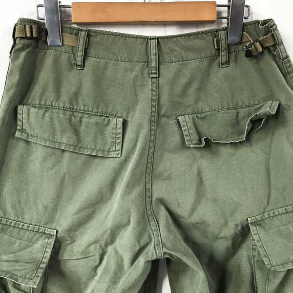 [ ONLY ONE ! ] US ARMED FORCES JUNGLE FATIGUE TROUSERS CUT OFF / U.S.ARMY