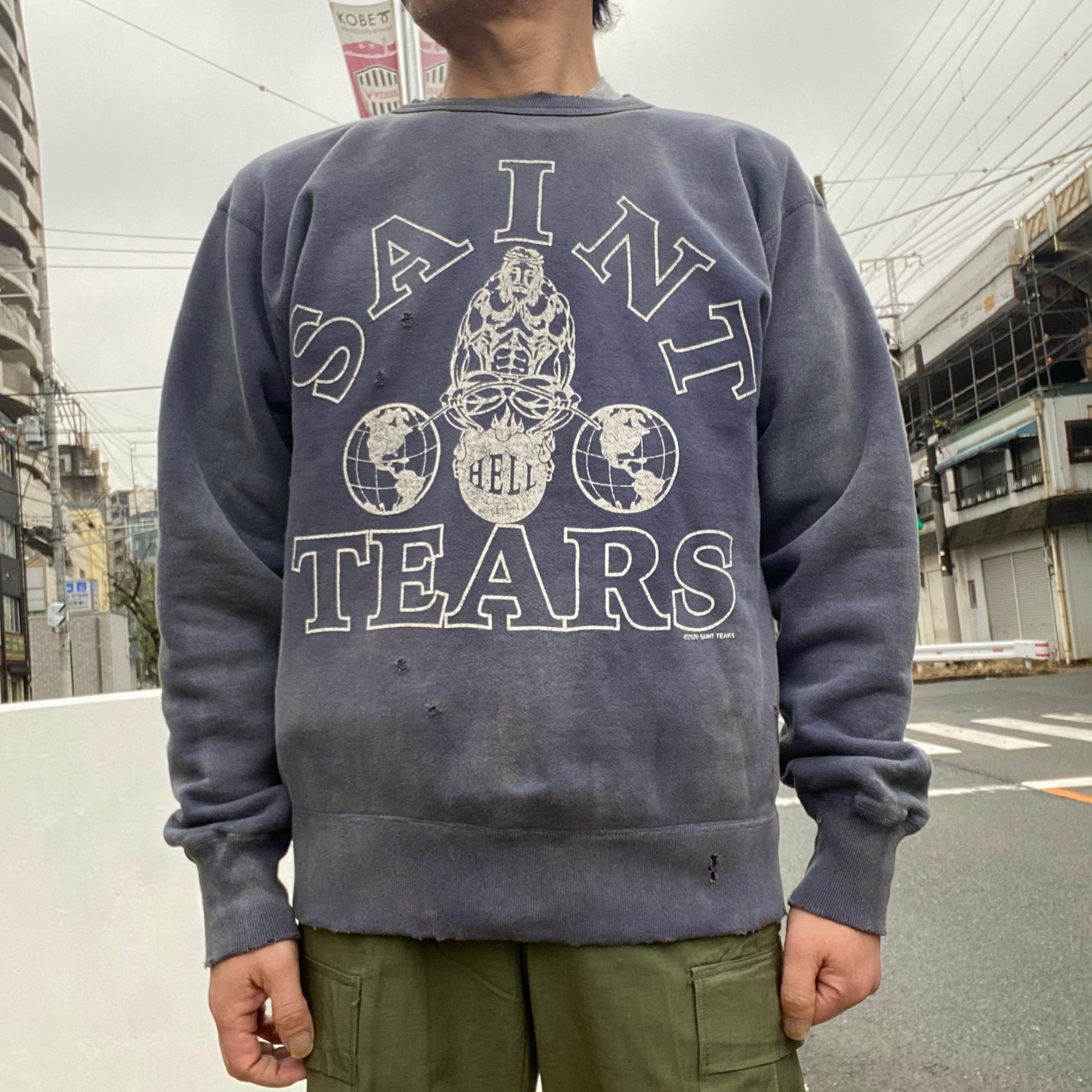 SAINT MICHAEL x DENIM TEARS CREW NECK SWEAT SHIRTS -COLLABORATION 