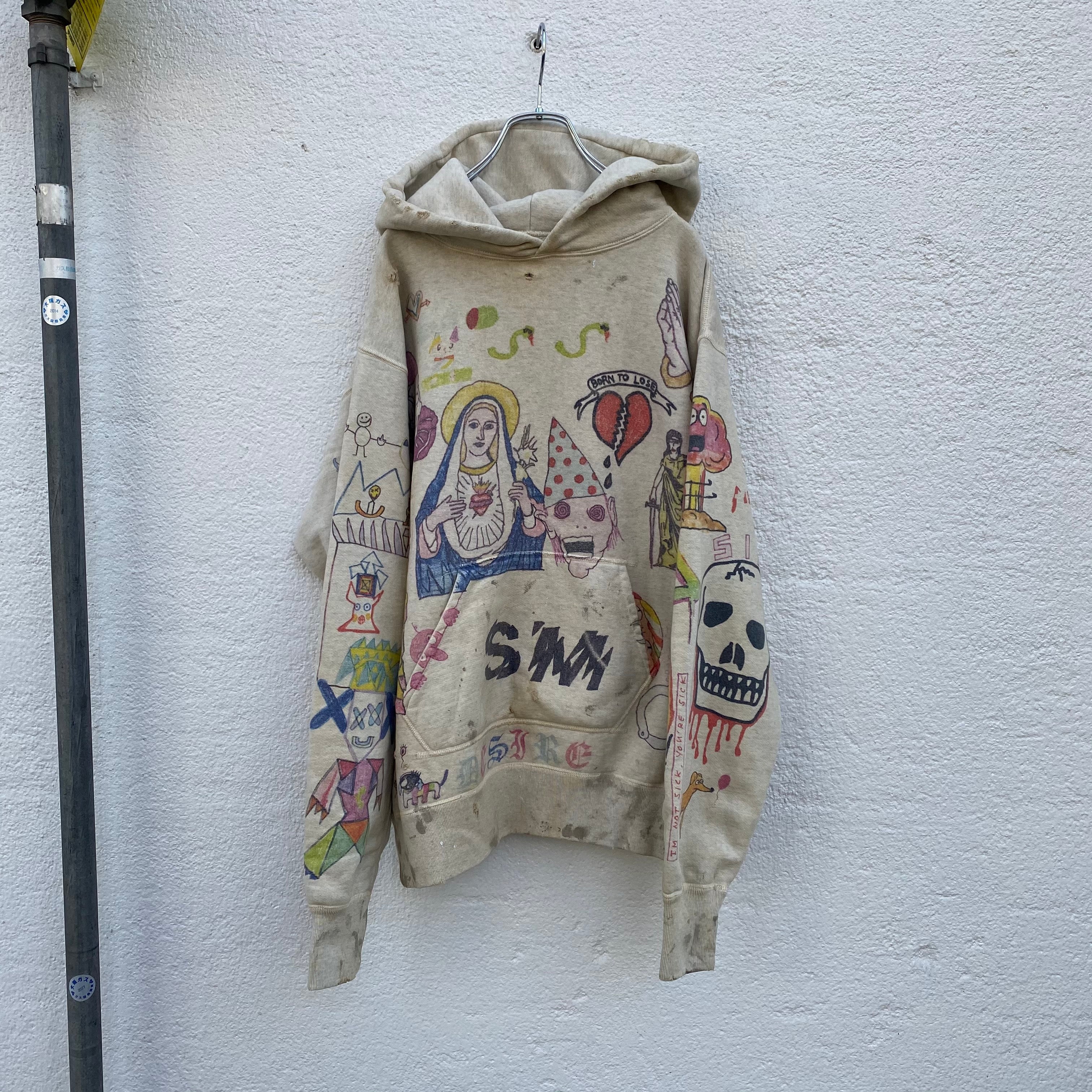 saint michael graffiti hoodie
